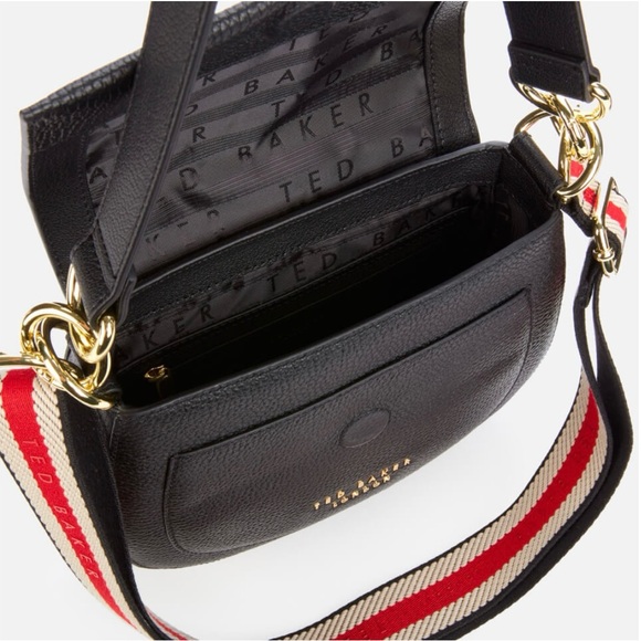 BRAND NEW Ted Baker Women's Amali Branded Webbing Strap Cross Body Bag - Black - Picture 10 of 15